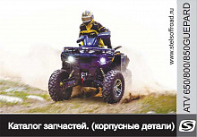 Каталог запчастей (корпусные детали) ATV 650,800, 850 GUEPARD