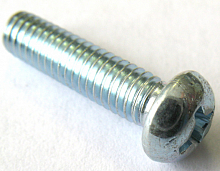 Винт с полукругл.головк.и крест.шлицем М4х0.7х15мм, сталь